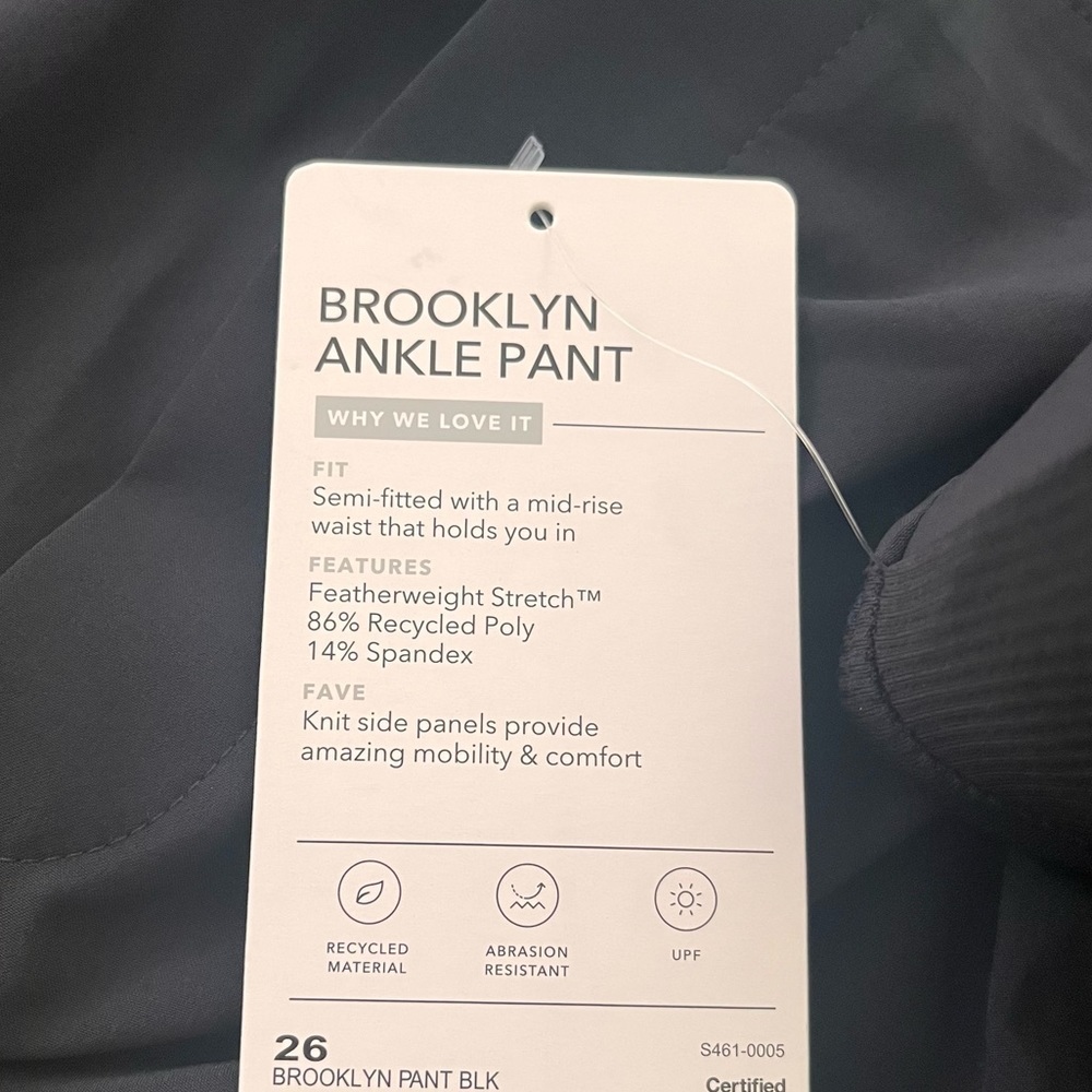 Athleta Brooklyn black ankle pants Sz 26 plus size pockets NWT NEW - Picture 8 of 13